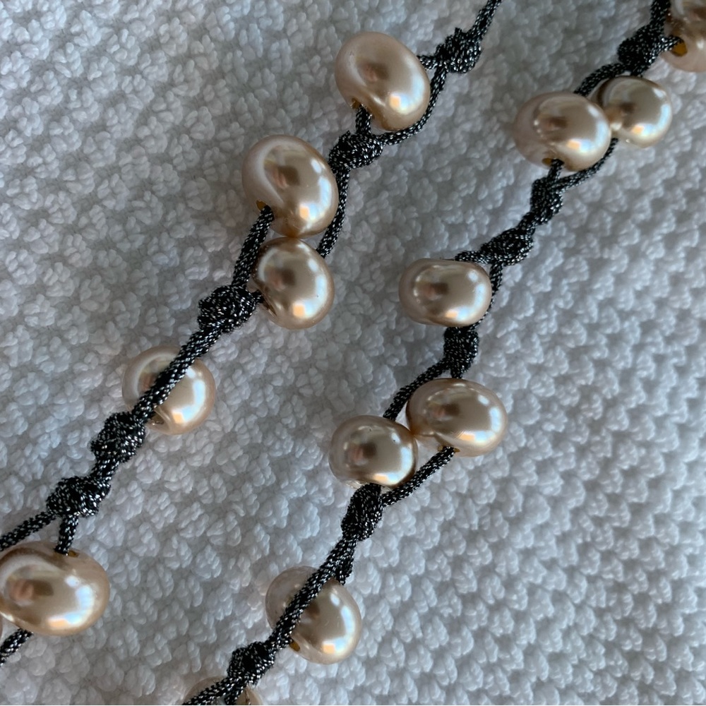 J CREW Knotted FAUX pearl Necklace